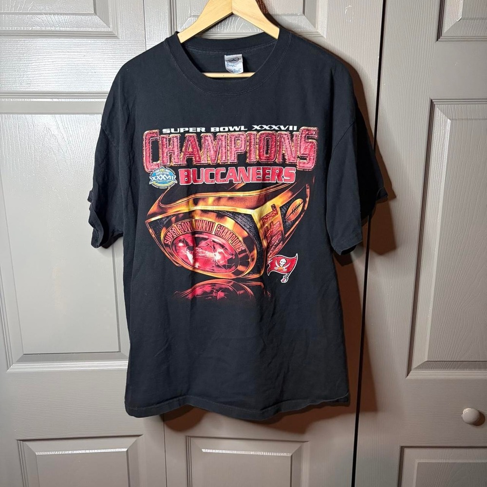 Vintage 2002 Tampa Bay Buccaneers Super Bowl XXXVII Champions Shirt Mens XL